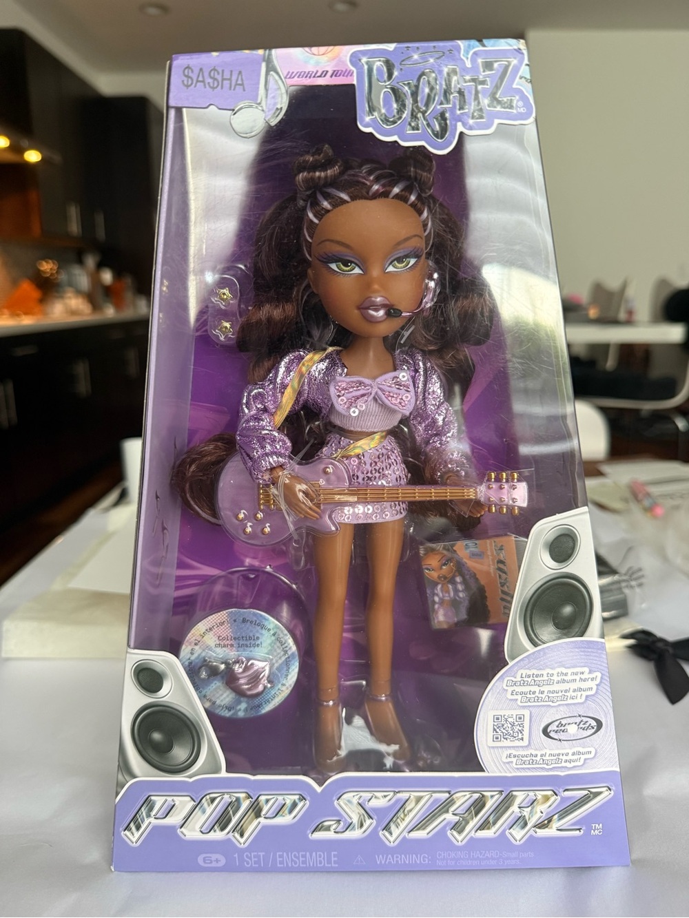 Bratz Pop Starz Sasha Fashion Doll with Accessories and Charm